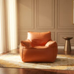 Faux Leather Single Couch Bean Bag - Varnish